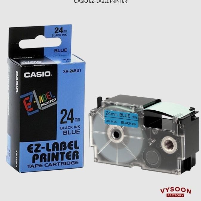 

Sale Ez Label Casio Printer Original 24Mm Label Casio Printer Blue Black