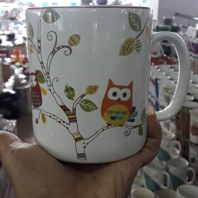 TERBATASS MUG KERAMIK JUMBO SANGO GELAS KERAMIK NATAL SUPERBESAR OWL