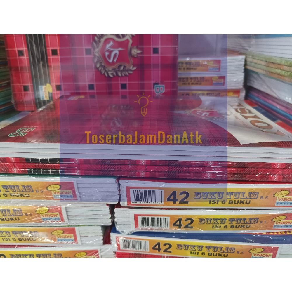 

Terbaru Buku Tulis Vision Sekolah / Buku 42 Lembar Isi 6 Buku / Buku Pelajar 1 Pack