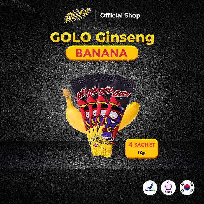 Terbaru Golo Ginseng Botanical Banana Meningkatkan Stamina Vitalitas Pria - 4 Sachet