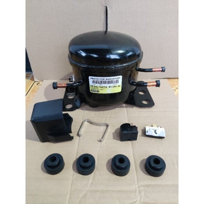 SILAHKAN ORDER (BARU)KOMPRESOR KULKAS 1 PINTU UK 1/8 PK TOSHIBA R134A