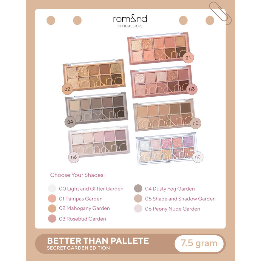 ROMAND - Better Than Palette (All Shades)