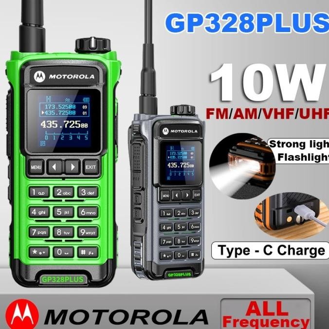 HT Motorola GP328 PLUS Walkie Talkie kisaran panjang 20KM IP68 Tahan