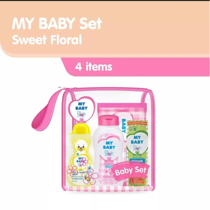 BIG SALE My Baby New Born Sweet Floral 4 in1 / My Baby Set Perlengkapan Bayi
