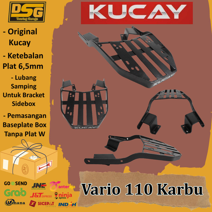 BREKET BOX STATIS KUCAY MOTOR VARIO 110 KARBU
