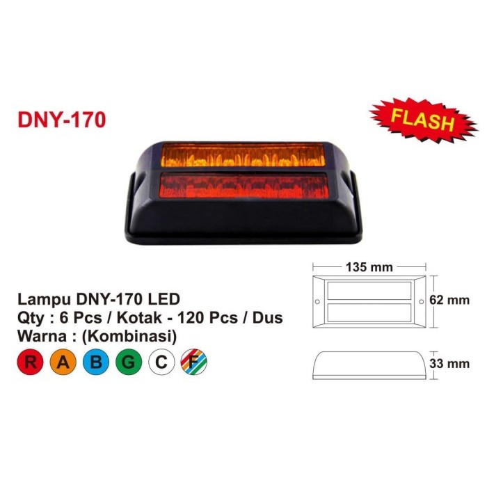LAMPU BAK LED DNY-170 / DNY 170 / DNY170 UNIVERSAL