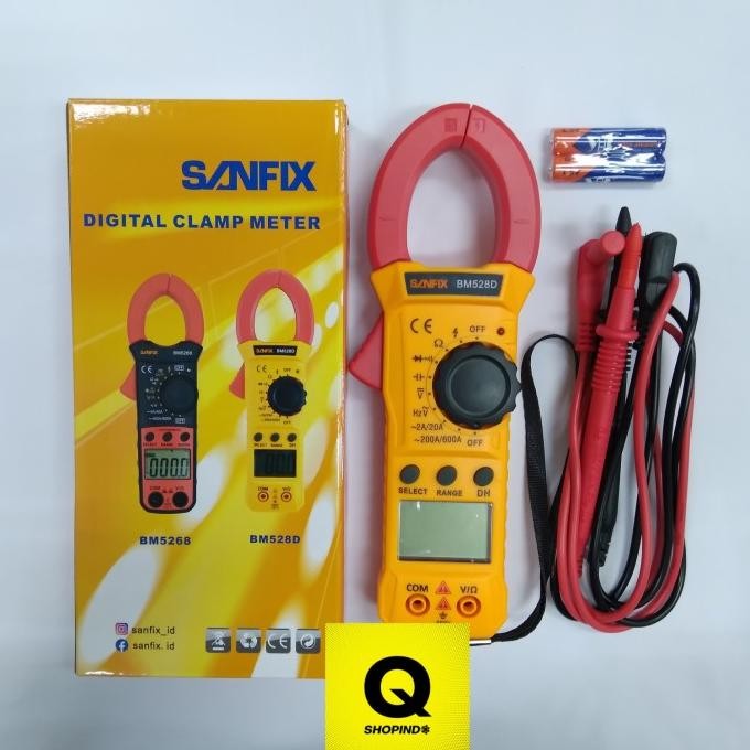 Diskon SANFIX BM528D/ BM 528D Digital Clamp Tang Ampere 600A,AC qsho0 Ayo Beli