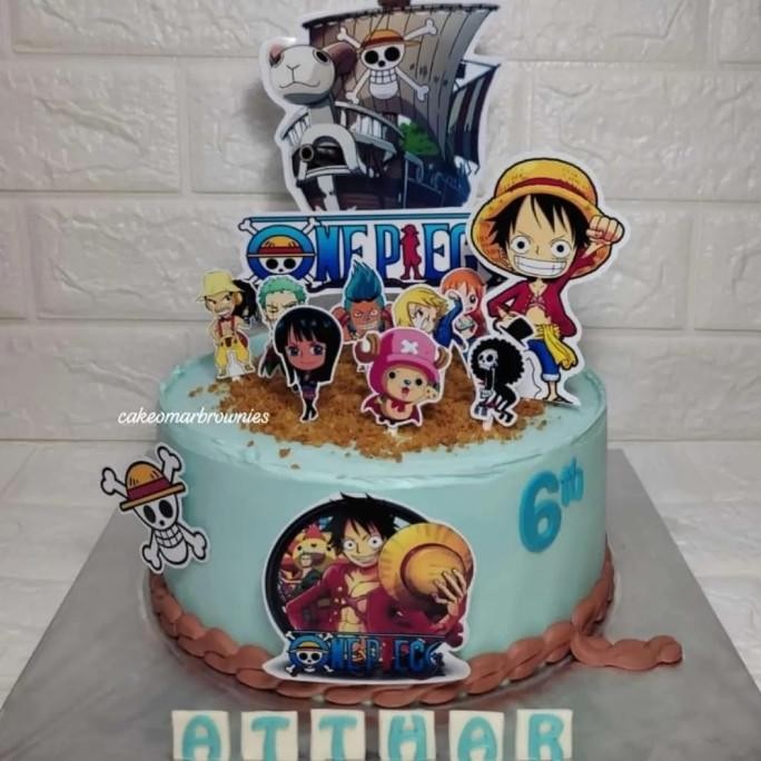 

TERLARIS - cake one piece - kue ultah one piece
