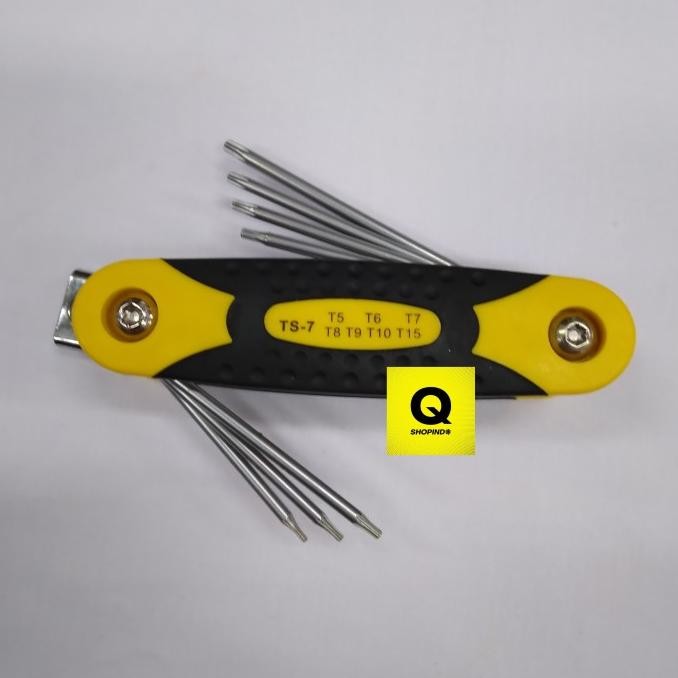 SANFIX TS-7 TS7 TS 7 Kunci L Lipat Tamper Star Key set 7pcs qsho0 Juara