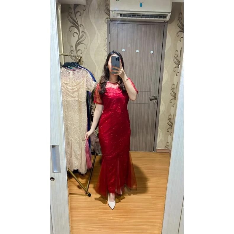 jku DRESS BRUKAT DUYUNG CAROL SIZE M L XL XXL DRESS BRUKAT RUFFLE BRUKAT PREMIUM