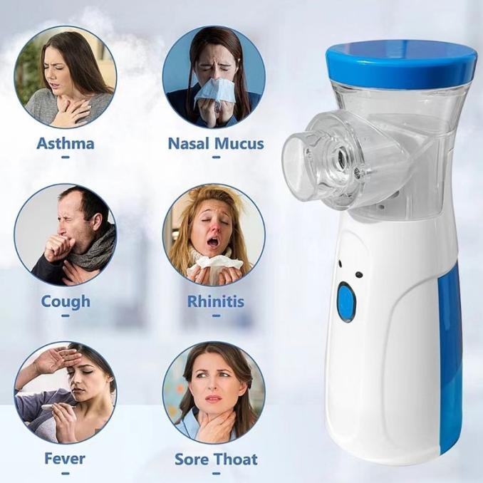 Alat Terapi Pernafasan Ultrasonic Inhaler Nebulizer uap Bayi pilek TEG