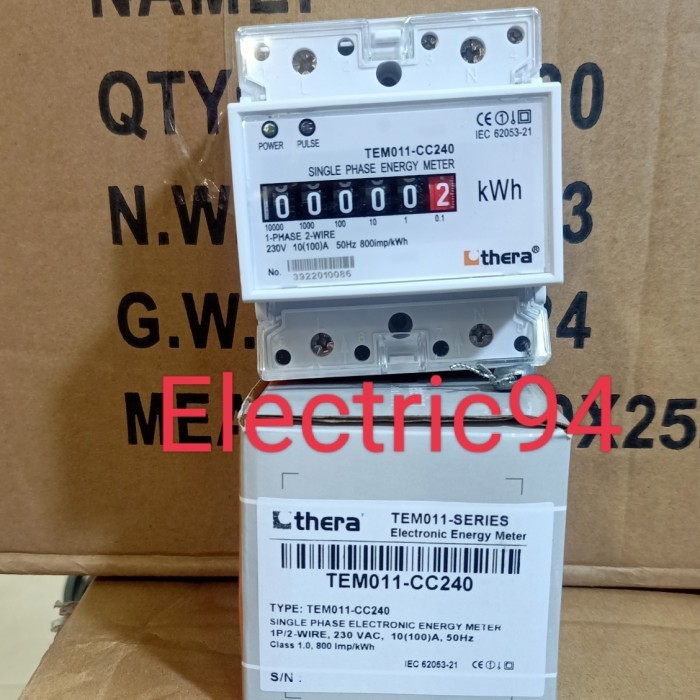Kwh Meter 1 Phase Thera Tem011-Cc240 10(100)A Analog Direct