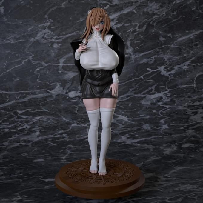 Tersedia Sexy Waifu Nun Resin Kit Figure