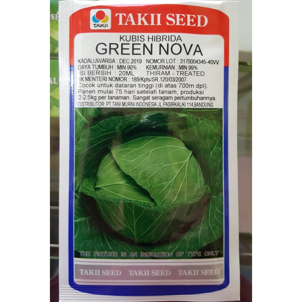 

Bibit Kol Benih Kubis "Green Nova" 20ml COD