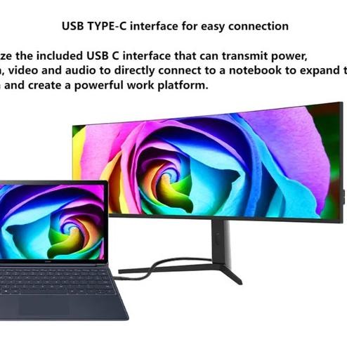 Zeuslap Monitor 49 Inch Curved Gang Monitor Computer Oem 49 Inch Ultrawide 5K 4K Gang Monitor
