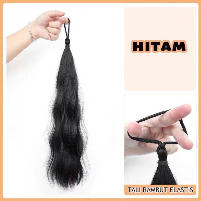 PONYTAIL EKOR KUDA RAMBUT PALSU WIG KEPANG WIG WANITA RAMBUT PANJANG KEPANG PANJANG WIG EKOR KUDA