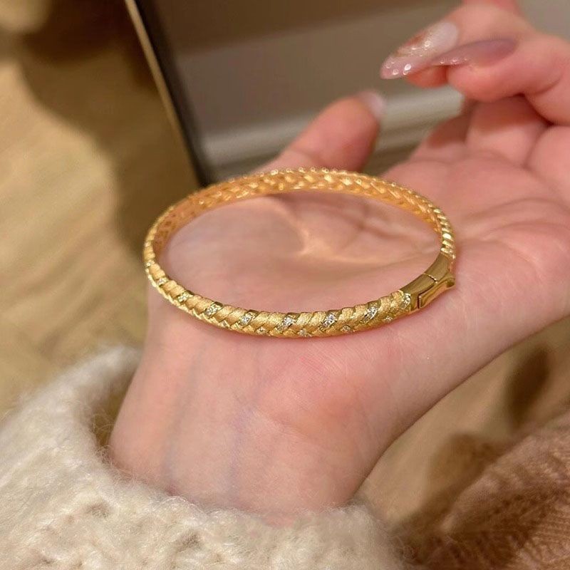Gelang Wanita, Perhiasan Industri Berat, Gelang Kepang Gandum Emas