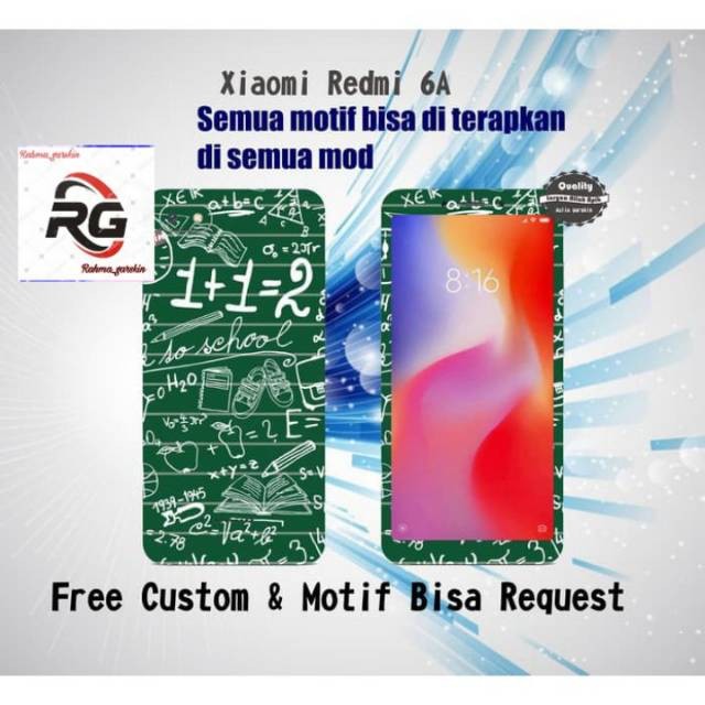 

BestSelling - Redmi 6a Garskin Wrap Stiker Premium (FreeCustomOrder)