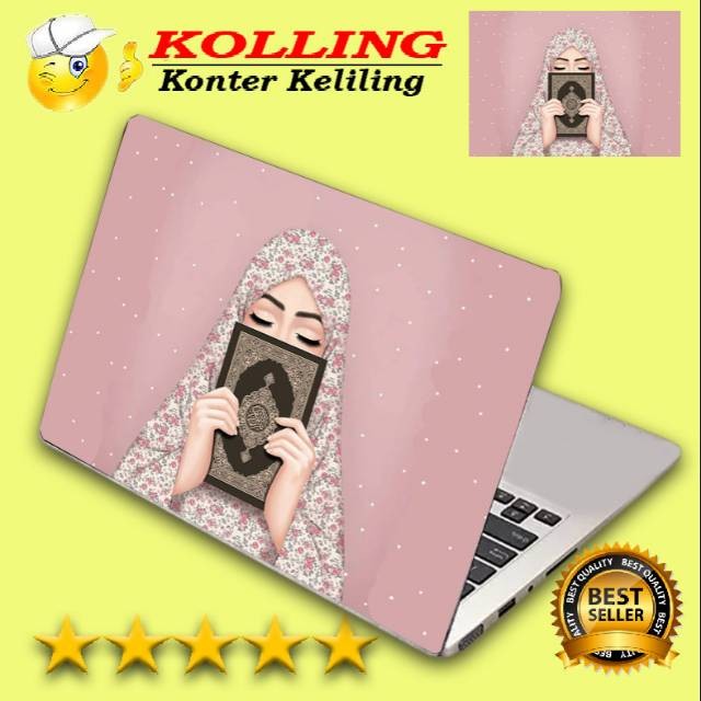 

BestSelling - Laptop Kartun Muslimah Memegang Alquran Stiker Garskin Wrap Stiker Premium (FreeCustomOrder)