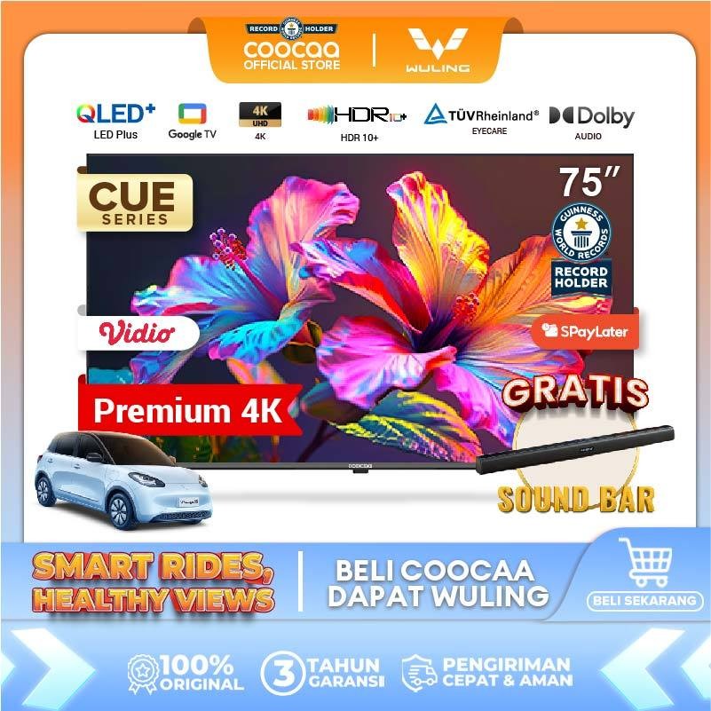 TERBARU GOOGLE TV COOCAA 75 inch - Google TV - 4K QLED+ - HDR10+ (COOCAA 75CUE8600)