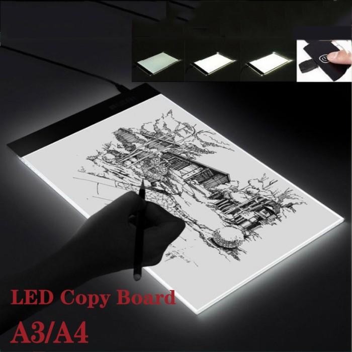 A3/A4 Led Drawing Tracing Board Stensil Board Papan Jiplak Gambar Led