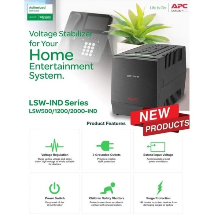 Terbaru Stabilizer Stavolt Apc 800Va 400W Lsw800-Ind