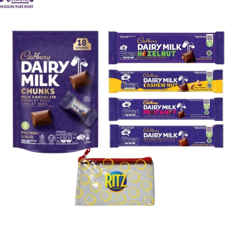 

[ Bundle Cadbury Selection ] - Paket Coklat Susu Kacang Dairy Manis Food Sna