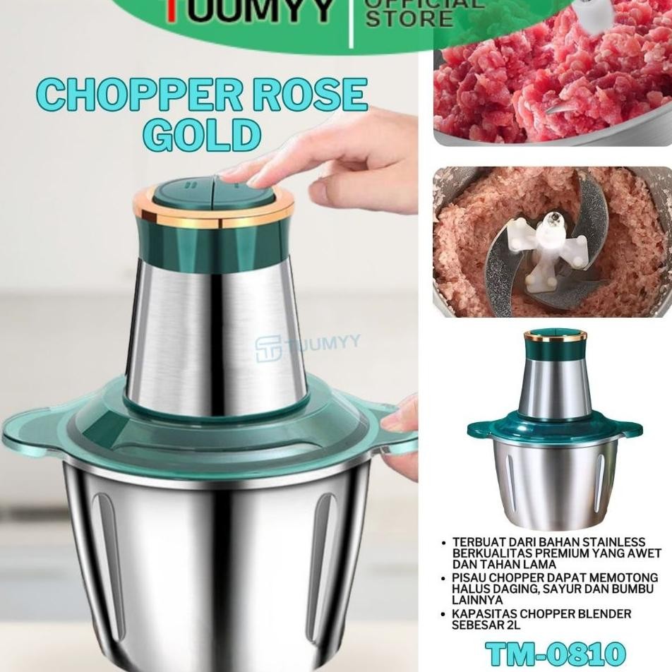 (Tuumyy) Blender Chopper Stainless Multifungsi 2L Tm-8622/Tm-0810/Tm-8611