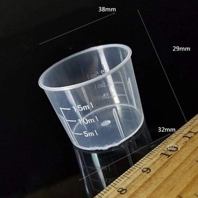 PENAWARAN TERBATAS GT30 Gelas takar plastik 30 ml 15 ml bahan PP food grade measuring cup untuk obat