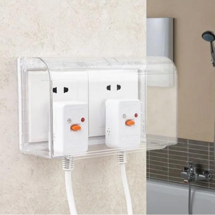 Original Double Saklar Pengaman Penutup Stop Kontak Stop Contact Cover Bening