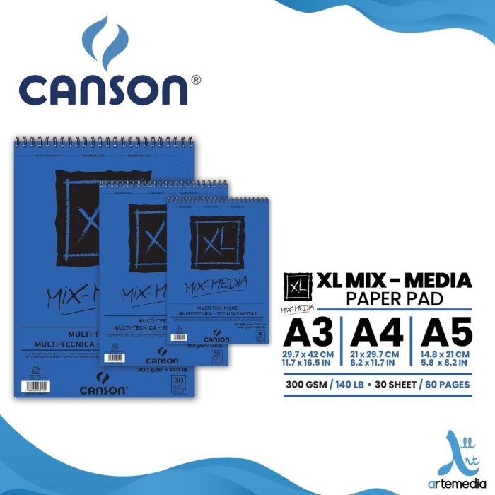 

* BUKU SKETSA GAMBAR CANSON XL MIXED MEDIA A4 SKETCHBOOK WIREBOUND