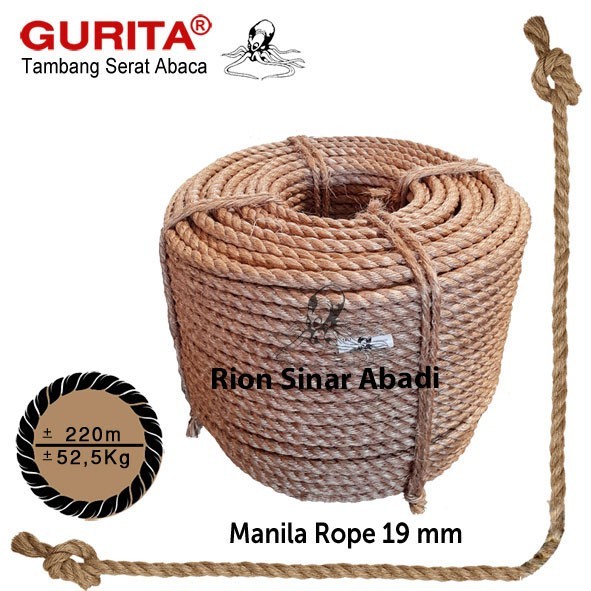 

Tali Tambang Tampar Rope Manila Gurita 19mm (3/4")