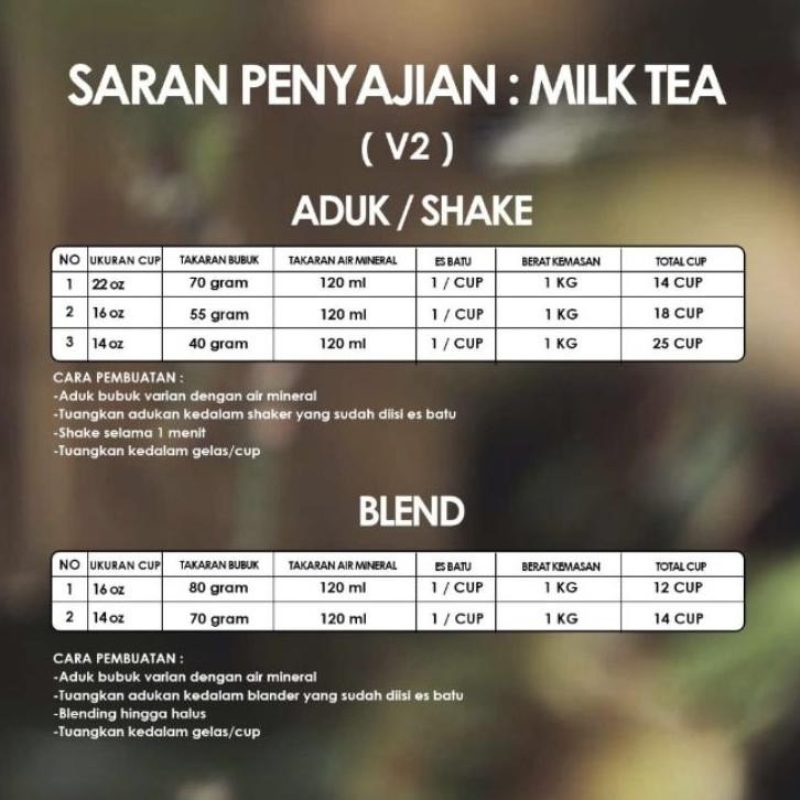 

Thai Tea /Thai Teh Powder 1Kg / Bubuk Numan
