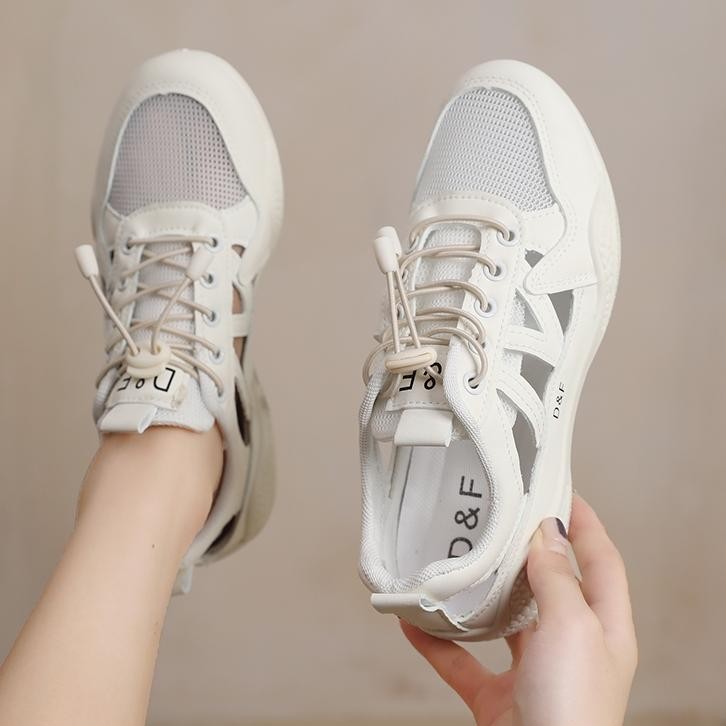 Dunia Fashion - Df 694 Sepatu Wanita Sneakers Wanita Putih Quality Casual Shoes
