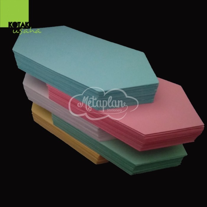 

Kartu Metaplan Bentuk Hexagonal (250 lembar 5 warna)