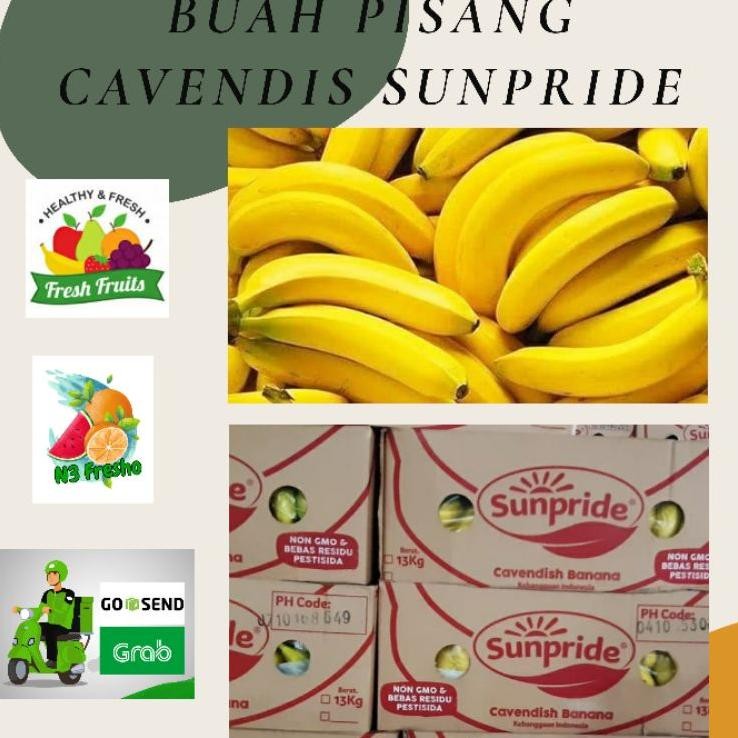 Buah Pisang Sunpride 1 Dus Buah Pisang Cavendish Buah Pisang Ambon Cavendish Box Buah Pisang Segar