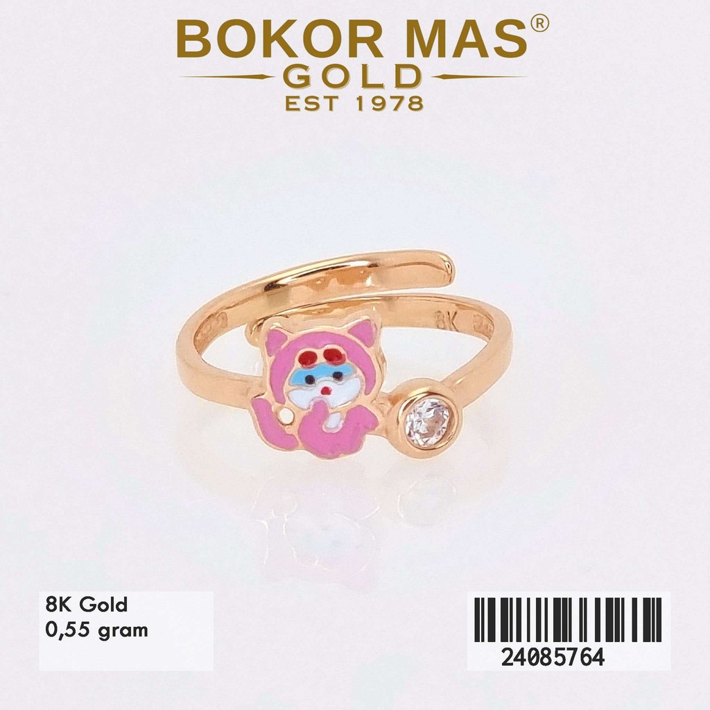 BokorMas Gold Cincin Anak Bunny Pink Emas Asli Kadar 8K 24085764
