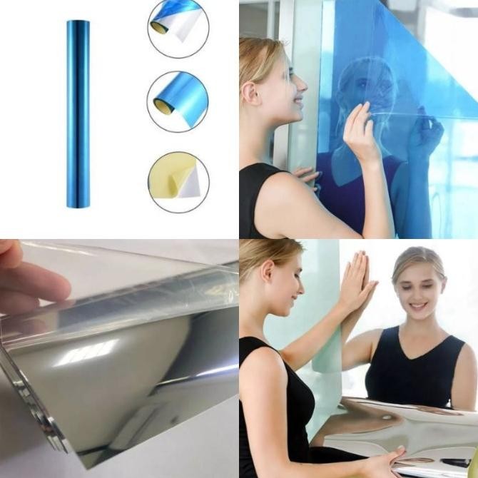 Terlaris Stiker Kaca Cermin L122Cmxp50Cm Asli 100% Cermin Tidak Tembus Pandang