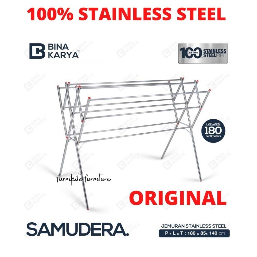 JEMURAN BAJU STAINLESS STEEL ORIGINAL 180 CM JEMURAN HANDUK JEMURAN PAKAIAN