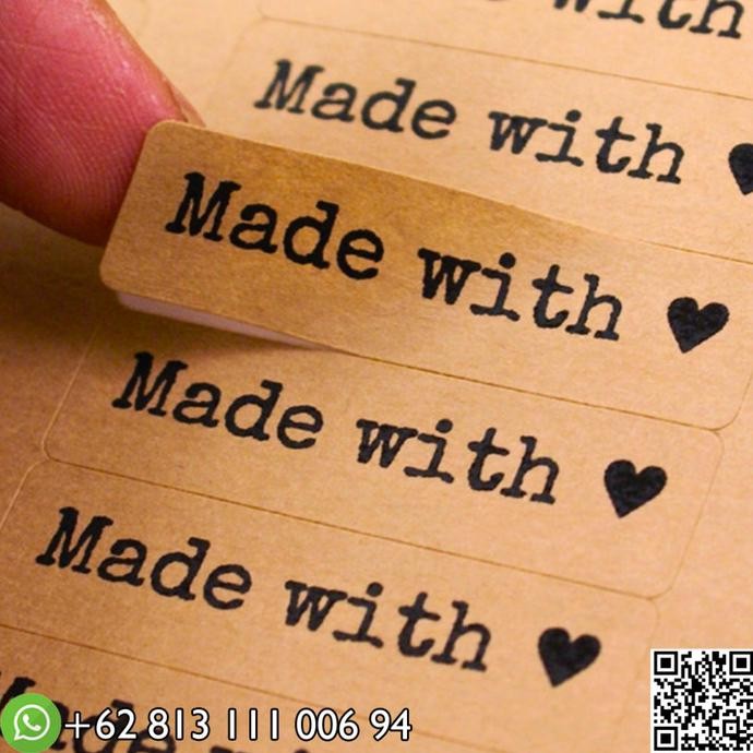 Terlaris Quantac Kraft Stiker Label Coklat A4 Sticker Vintage Repack