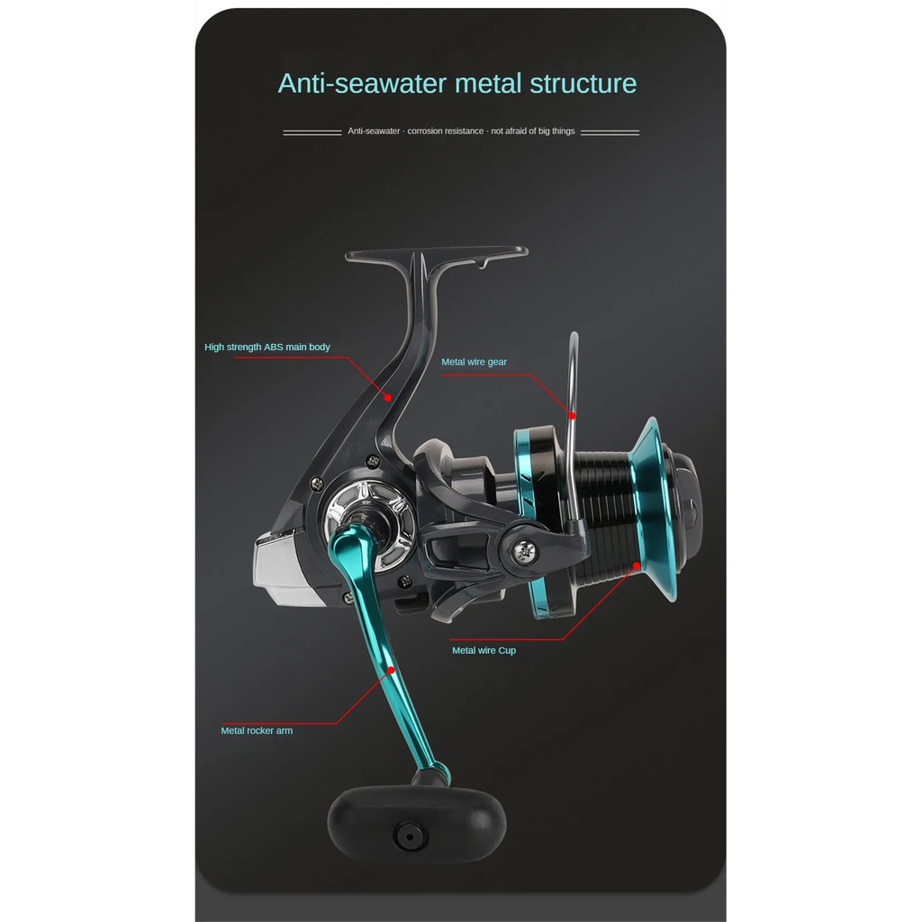 DK Fishing Reel Gulungan Pancing Spinning Gear Ratio 4.8:1 - DK800