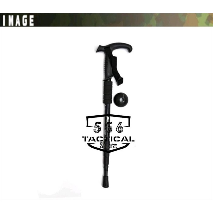 terlaris Tongkat Gunung / Hiking /  Trekking / Tracking Pole 8102 50-100 cm - hitam DA218