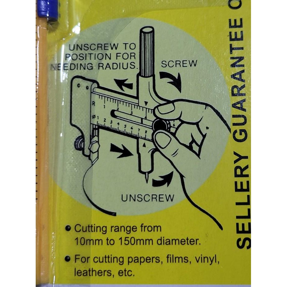 

Sellery 05-408 Compass Cutter / Circle Cutter Pisau Pemotong Lingkaran