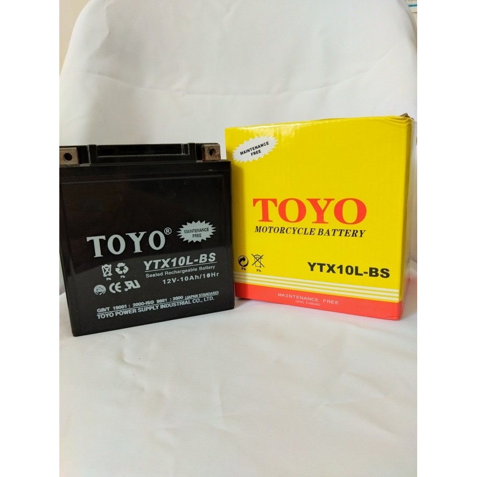 Ready Accu Motor TOYO YTX10L-BS BINTER MERCY VESPA EXCEL DLL