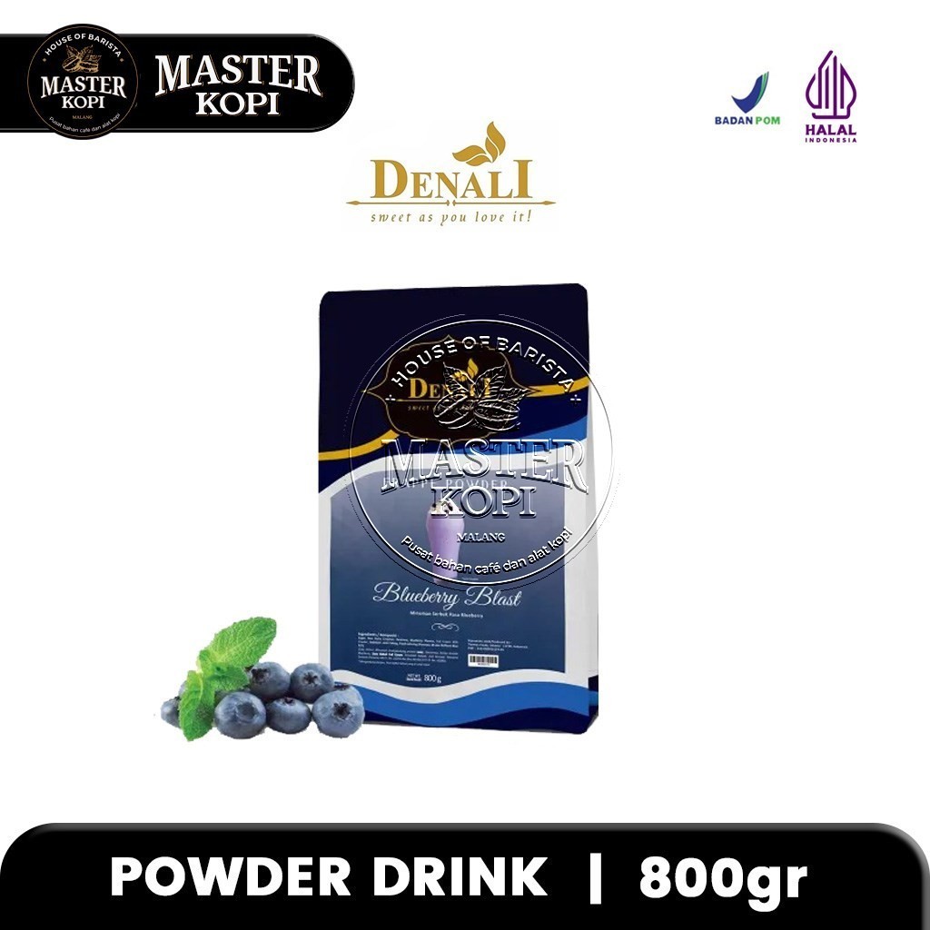 

Blueberry DENALI Frappe Powder Minuman Bubuk 800gr