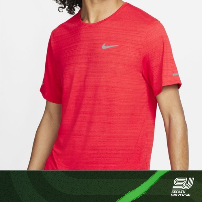 Nike Dri-Fit Miler Running Top Red