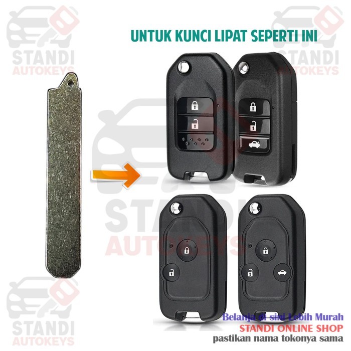 BATANG KUNCI LIPAT FLIP KEY ANAK KUNCI KEY BLADE HONDA BRV HRV