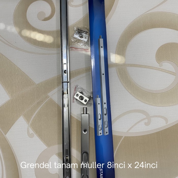 Top kunci Grendel tanam muller stainless steel vs Grendel panjang / bust pintu tinggi kayu : ses :