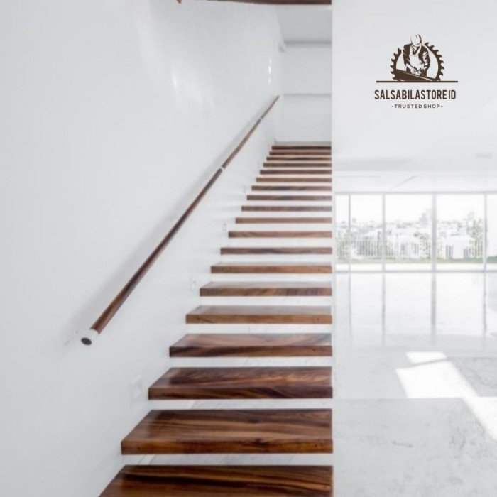 Papan Anak tangga Kayu Jati Costum