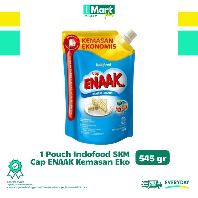 

Indofood Susu Kental Manis Cap Enaak Kemasan Ekonomis Pouch 545gr - Kentang, Etawa tiga sapi kental Kue Baking Lezat Milk Selai Pasir Sirup Mentah Penambah Berat